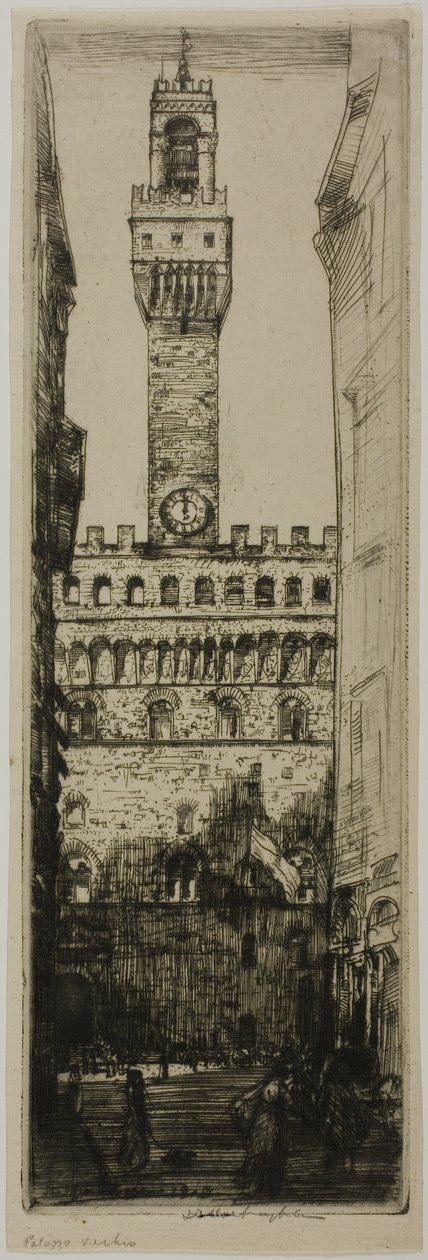 Palazzo Vecchio, Florencie od Donald Shaw MacLaughlan