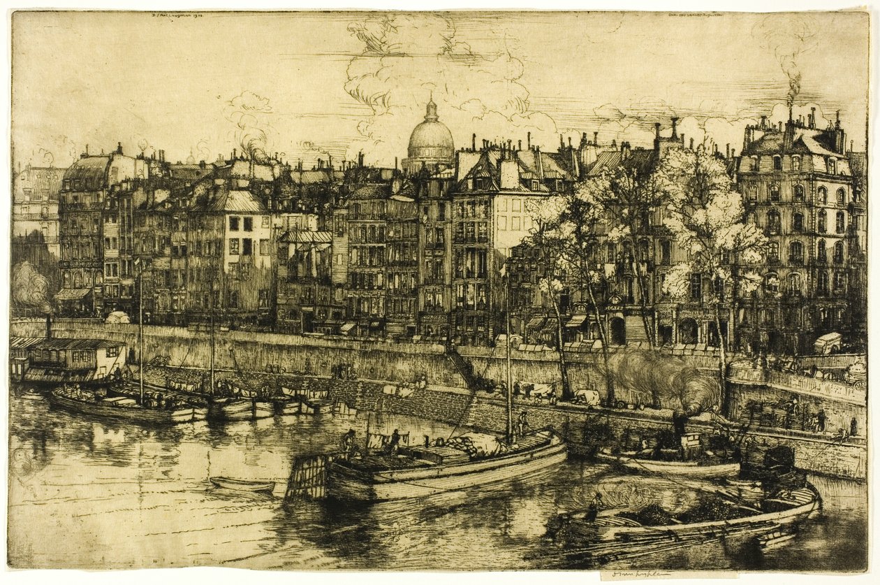Quai des Grands Augustine, Paříž od Donald Shaw MacLaughlan