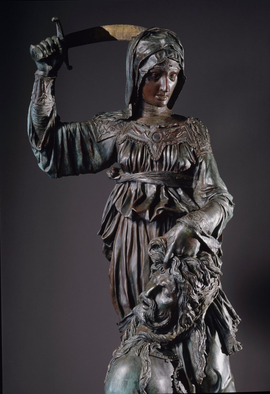 Judith a Holofernes. Bronzová socha od Donatello