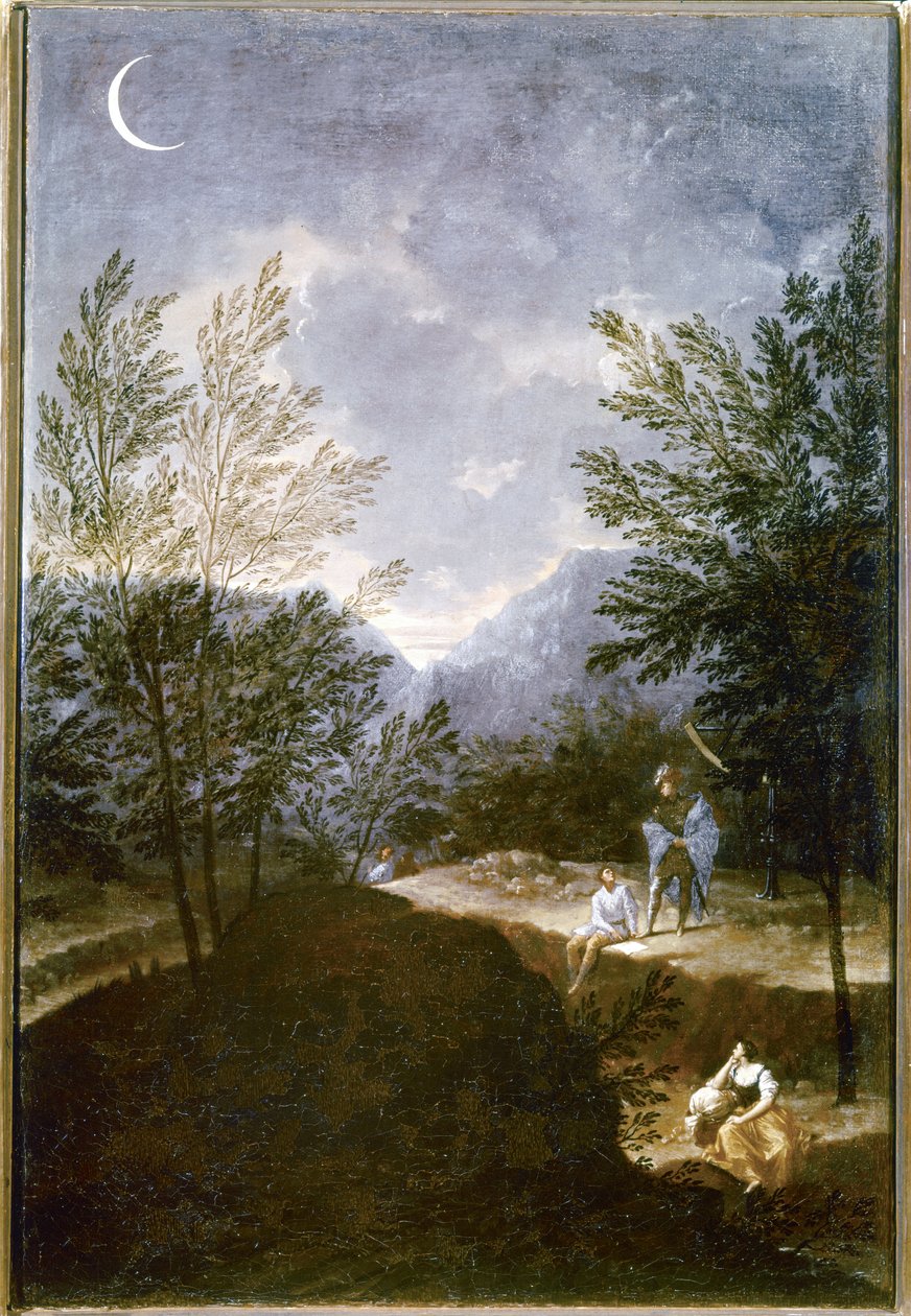 Astronomická pozorování. 1711. (olej na plátně ) od Donato Creti