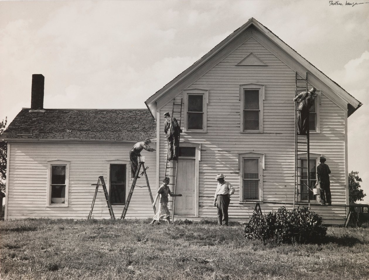 Rodinná farma, Nebraska od Dorothea Lange