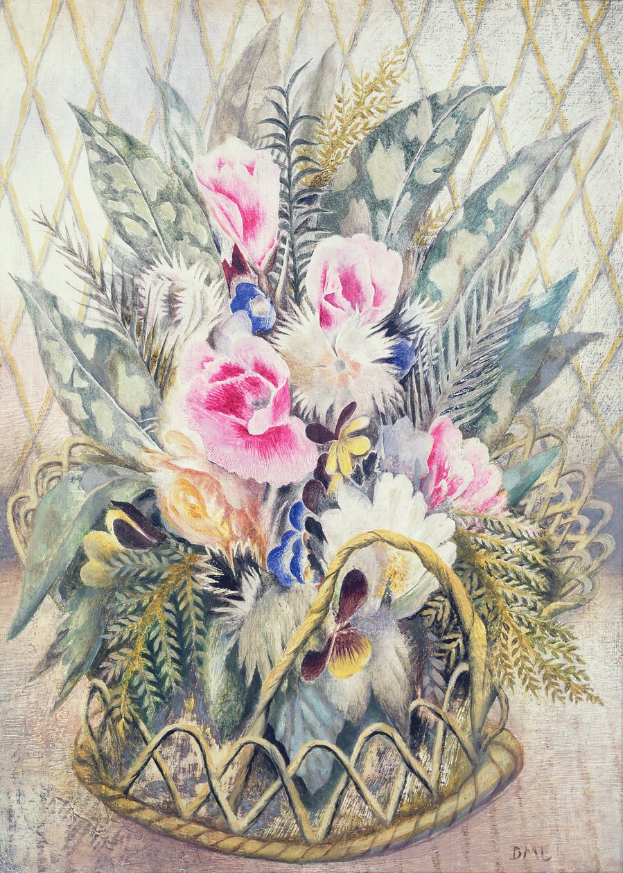 Godetias (olej na plátně) od Dorothy M. Larcher