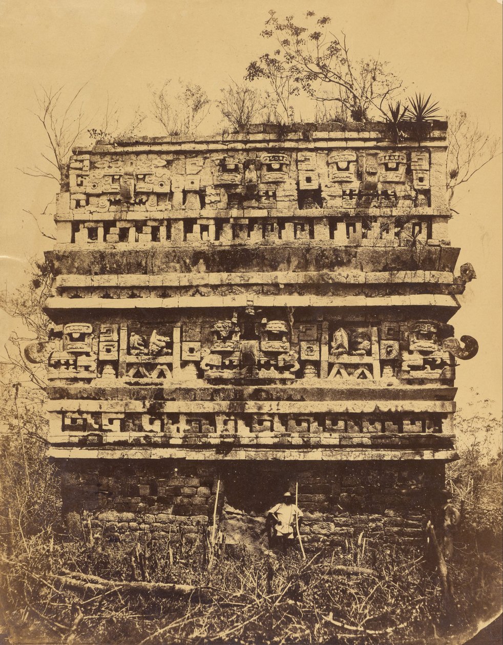 Chichén-Itzá- Pravé křídlo jeptiškového paláce od Désiré Charnay