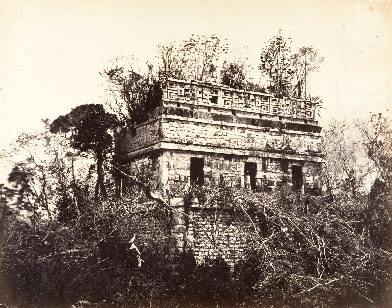 Vězení, v Chichen-Itza, 1857-89. od Désiré Charnay