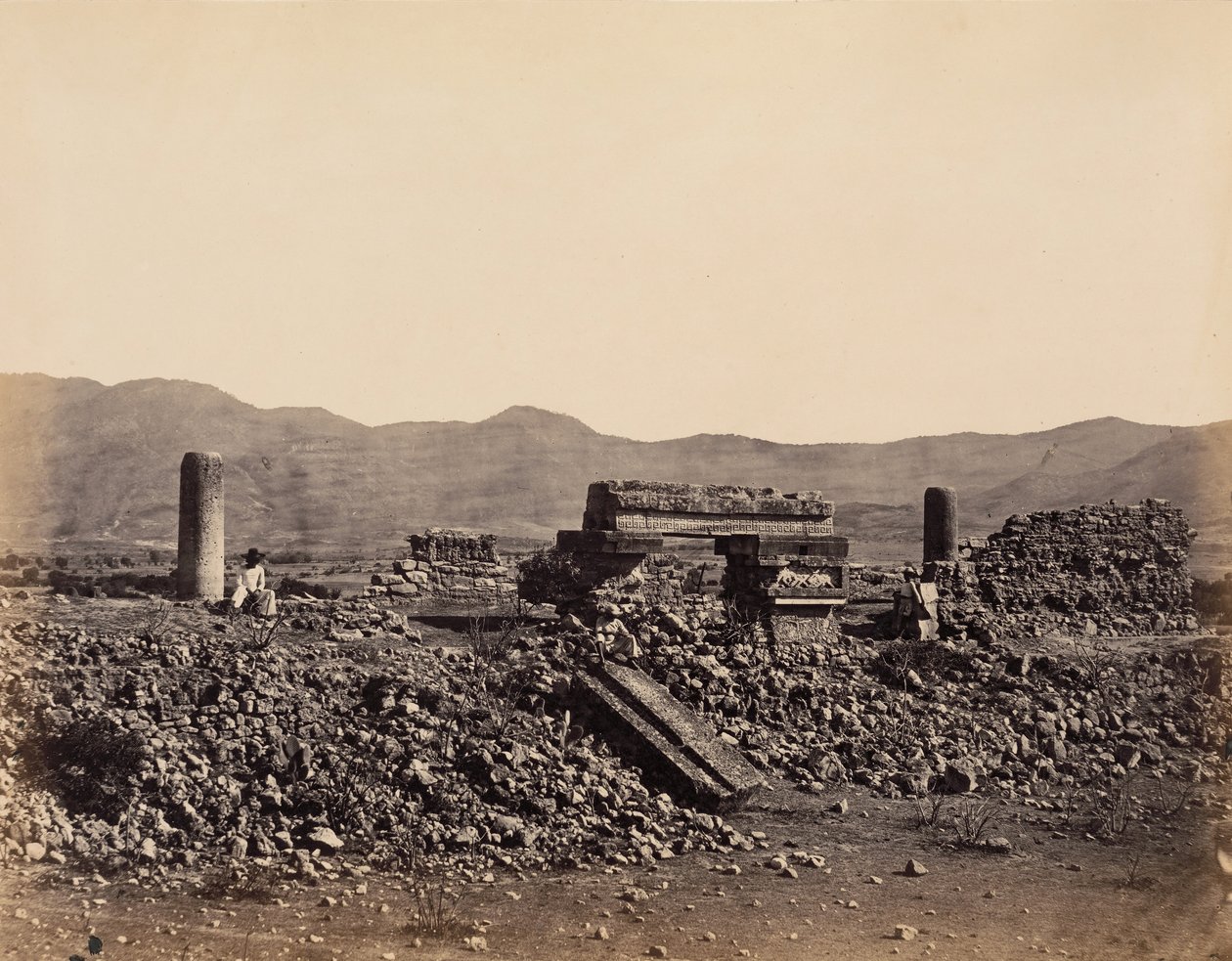 Druhý palác v Mitla, Mexiko, únor 1860. od Désiré Charnay