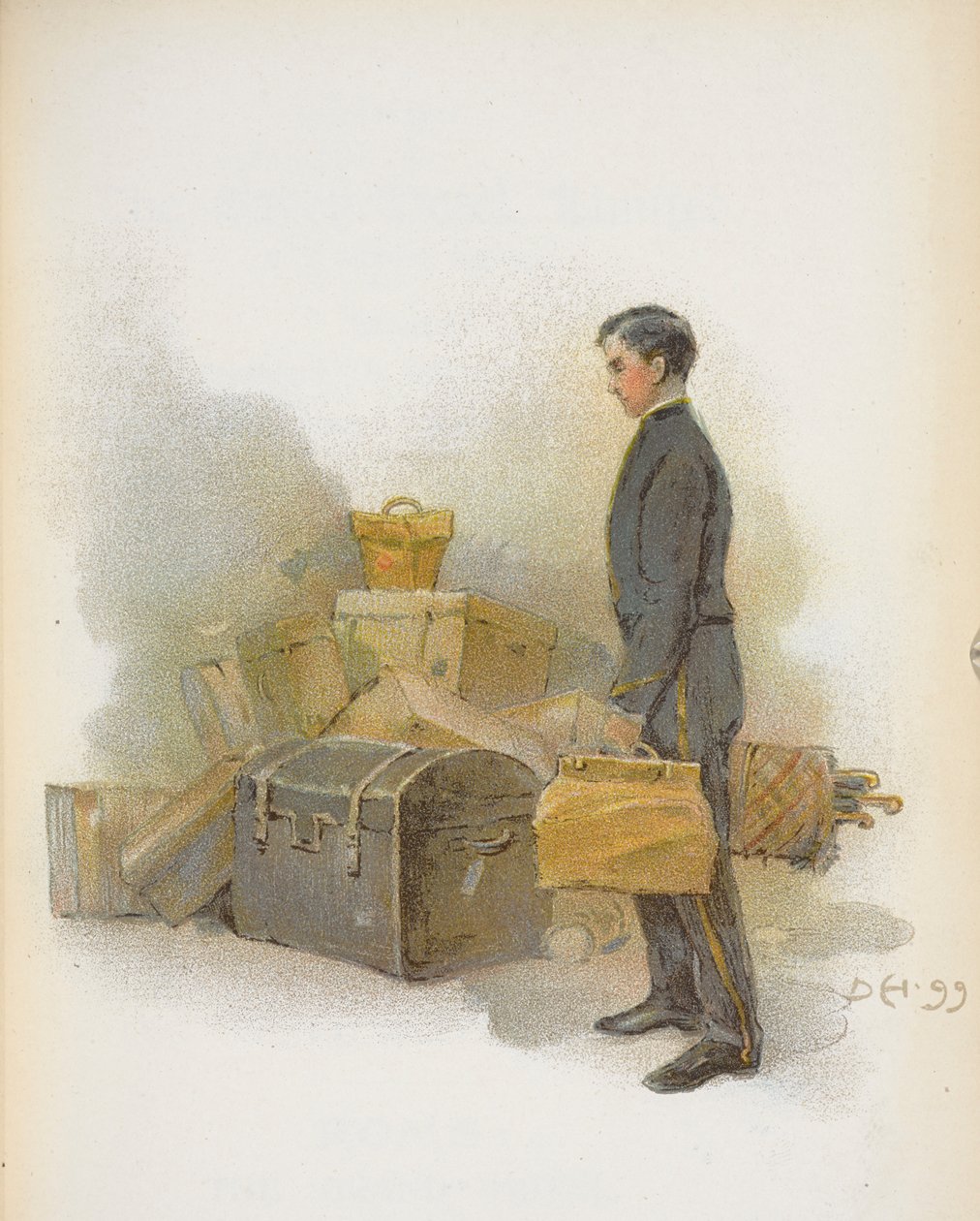 Železniční vrátný. od Dudley Hardy