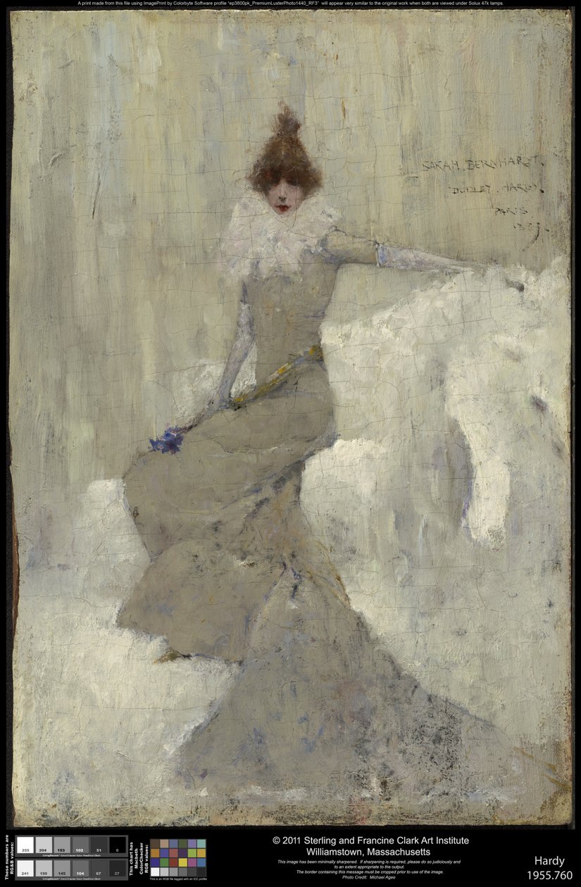 Sarah Bernhardt, 1889 od Dudley Hardy