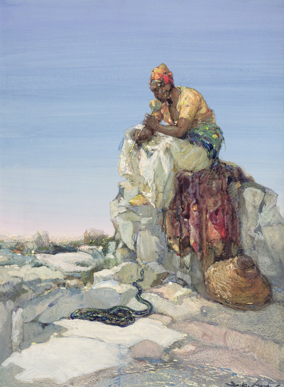 Zaklínač hadů, 1900 od Dudley Hardy