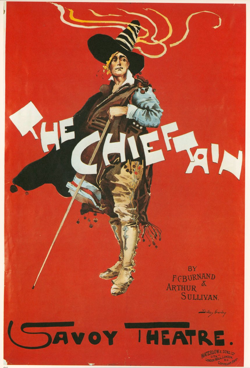 The Chieftain, Savoy Theatre, cca 1898 (barevná litografie) od Dudley Hardy