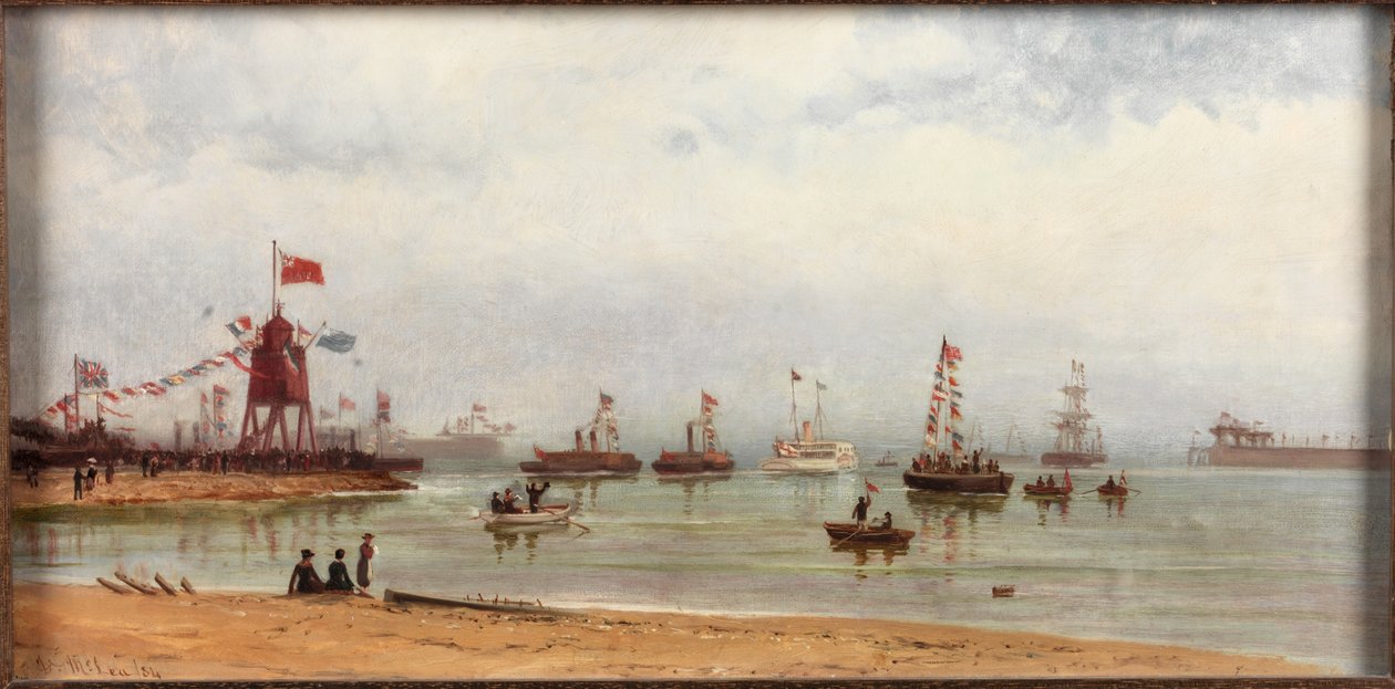 Otevření přístavu Albert Edward Dock a přístavu Tyne, 1884 od Duncan F. McLea