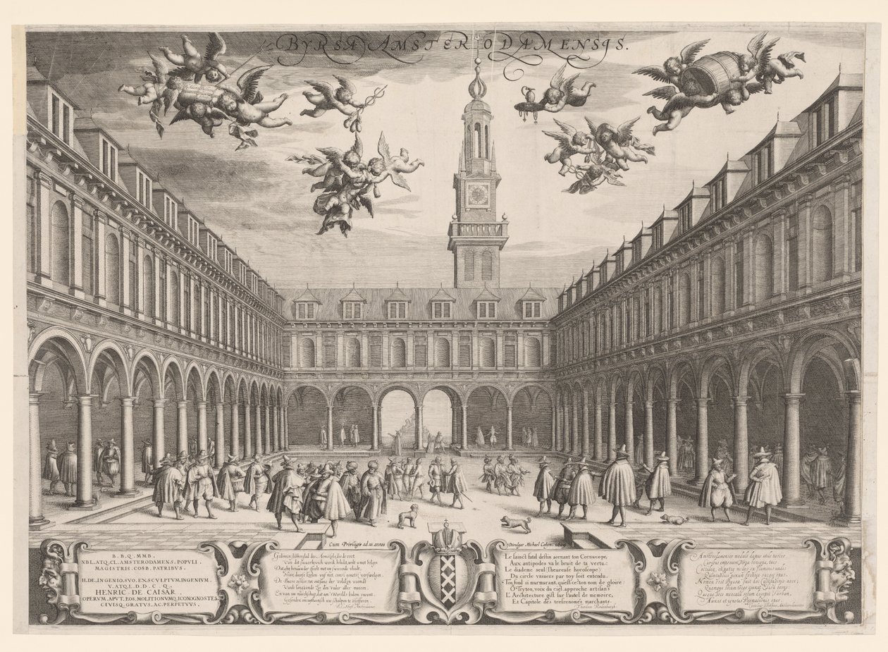 Amsterdamská burza, 1609 od Dutch School