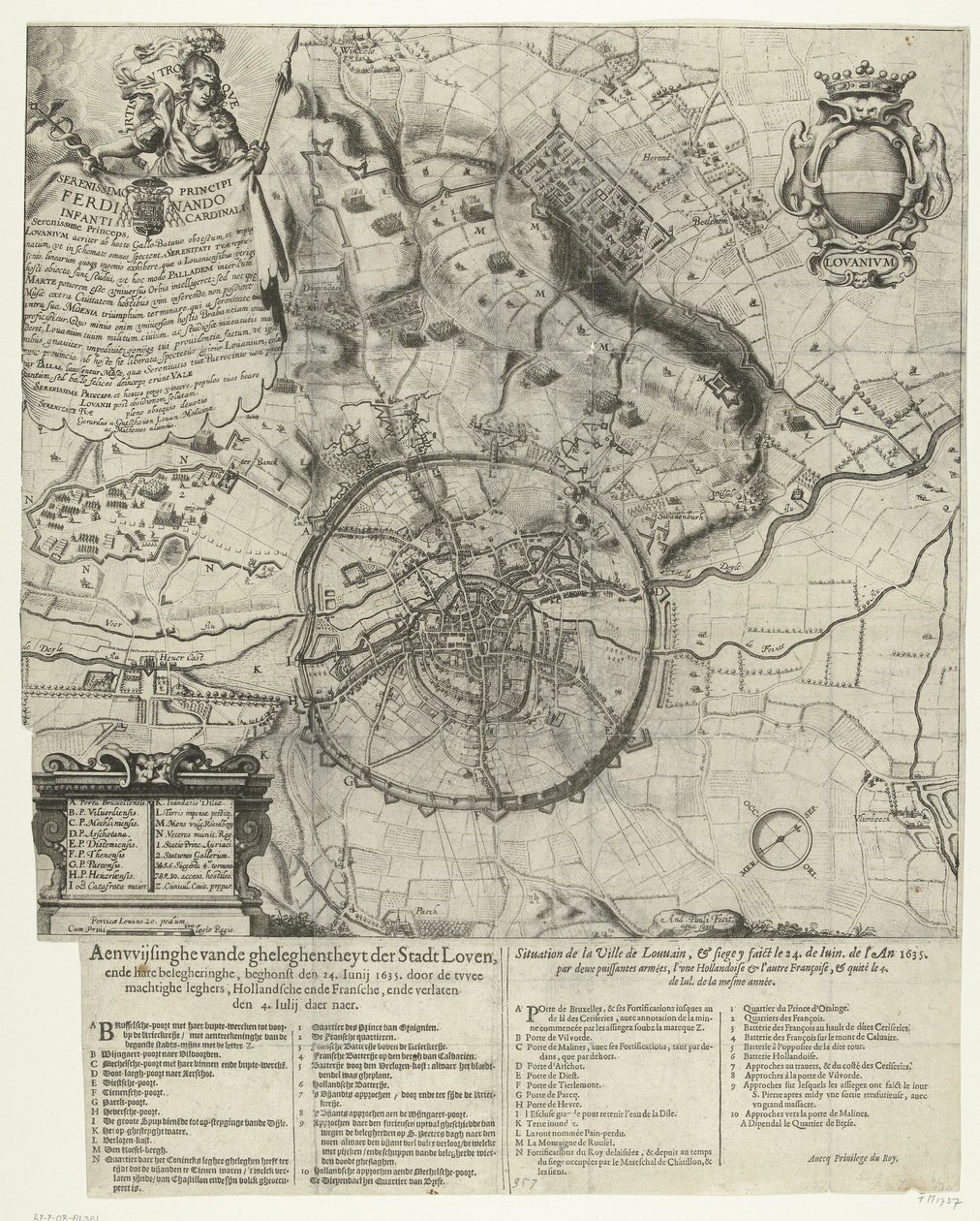 Obléhání Lovaně nizozemskými a francouzskými armádami 1635 od Dutch School