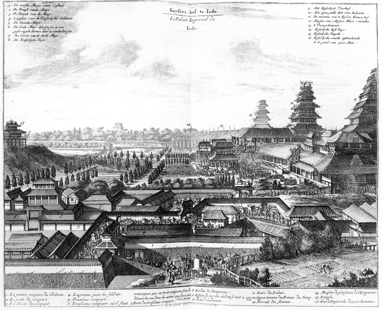 Císařský palác Edo, 1725 od Dutch School