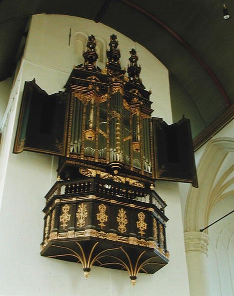 Pohled na varhany, 1637 od Dutch School