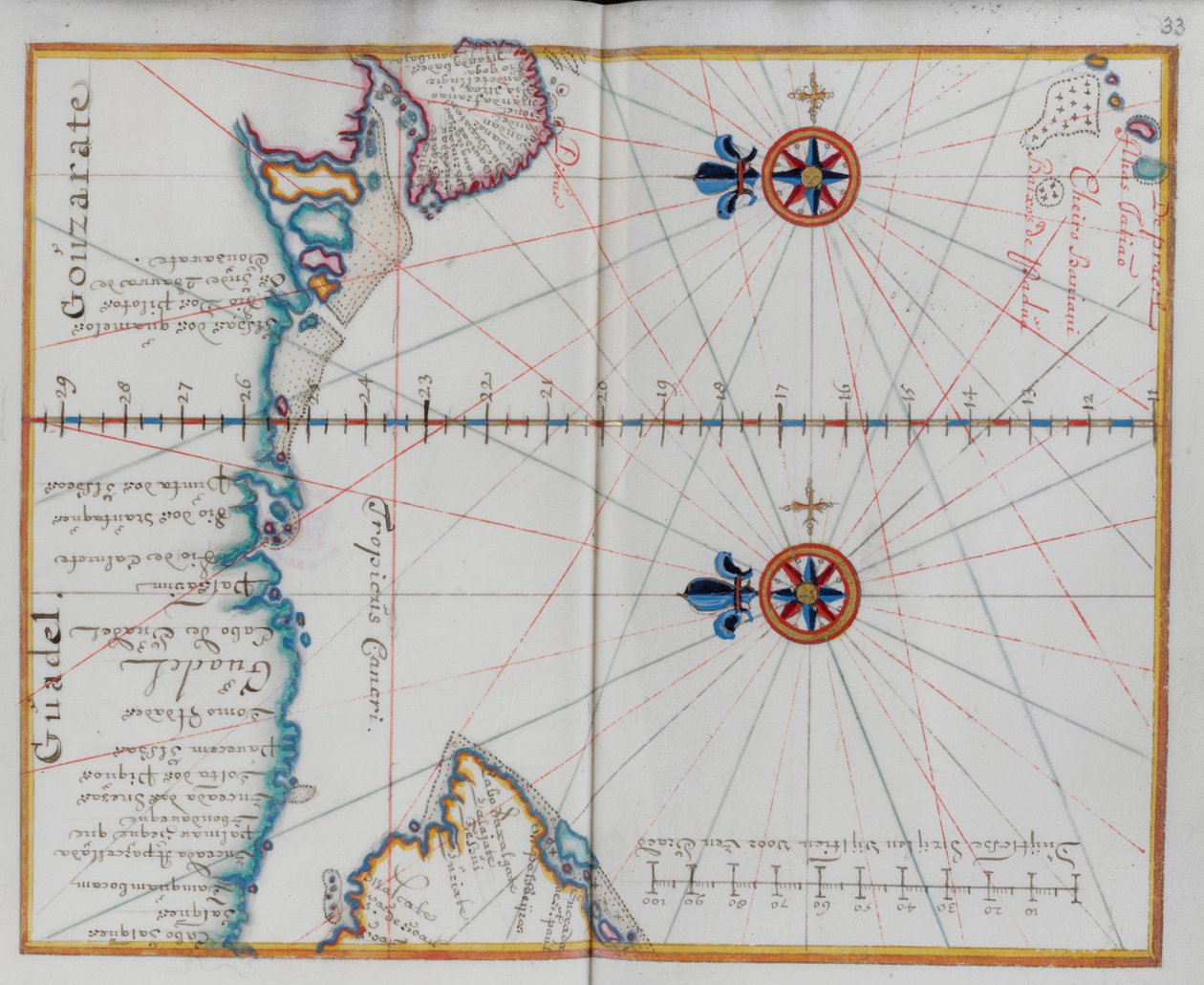 Arábie: Mapa Arabského moře. od Dutch School