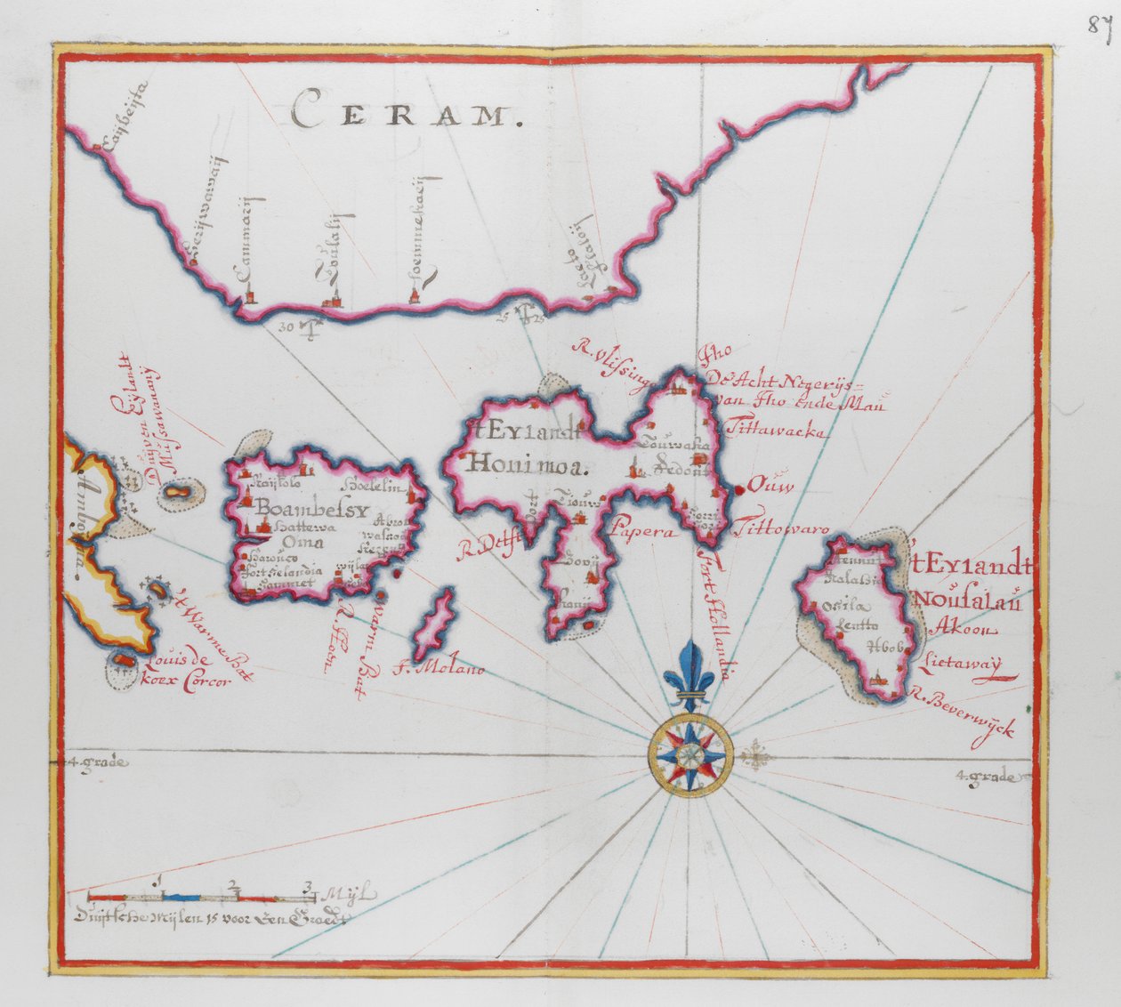 Ostrov Ceram (Seram), Indonésie. od Dutch School