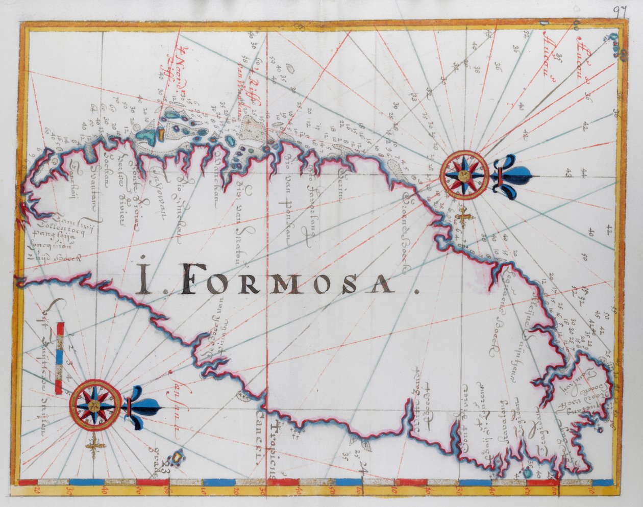 Ostrov Formosa (Tchaj-wan) od Dutch School