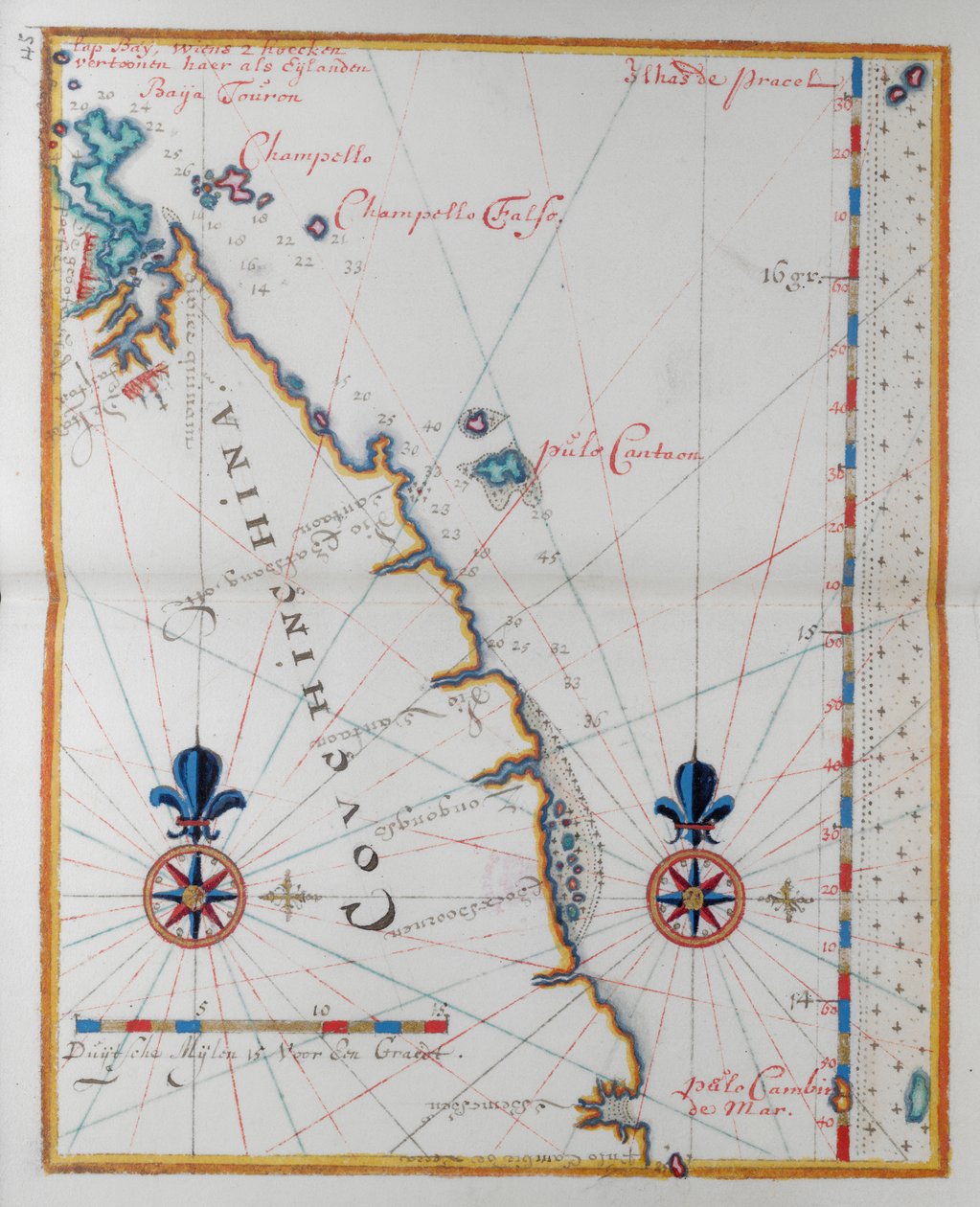 Mapa Cochin-Čína, Asie. od Dutch School