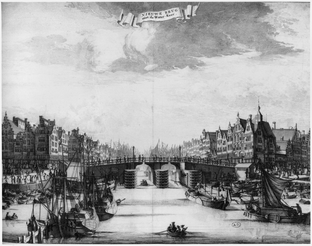 Nový most v Amsterdamu od Dutch School