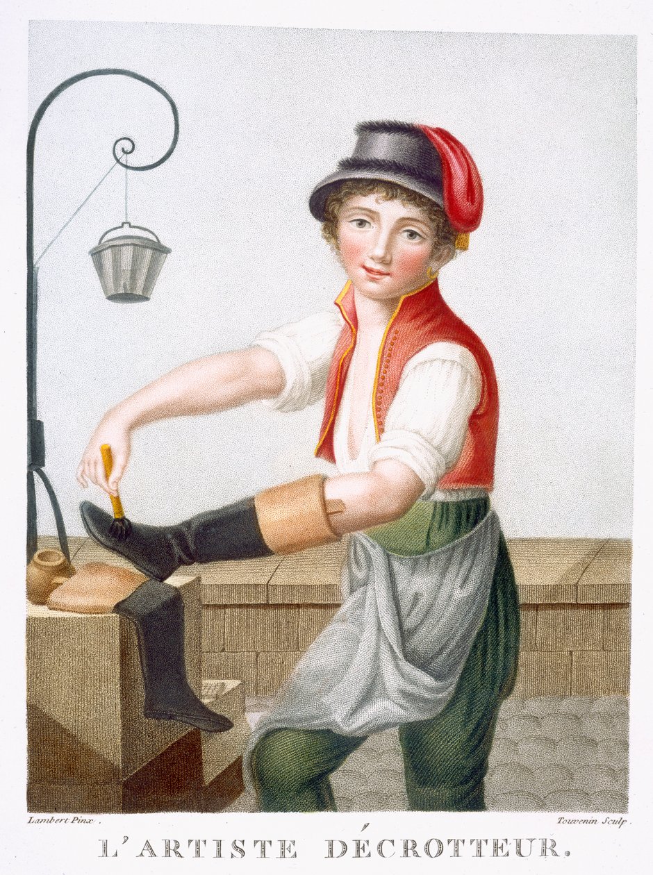 Škrabka na boty, kolem 1816 od E. F. Lambert