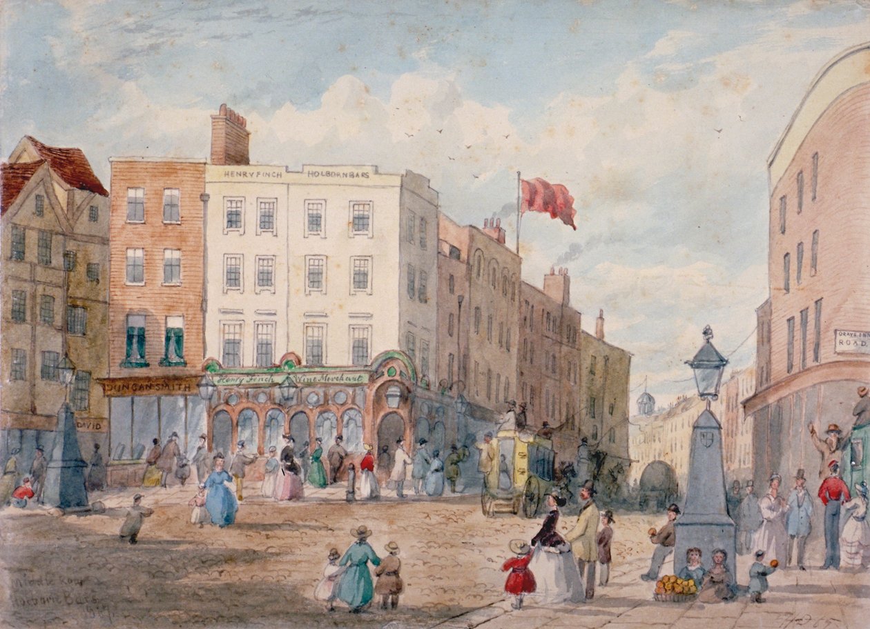 Middle Row, Holborn, Londýn, 1867 od EH Dixon