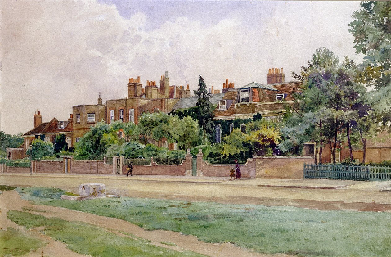 Wrenovy a Faradayovy domy v Hampton Court od E.H. Fitchew