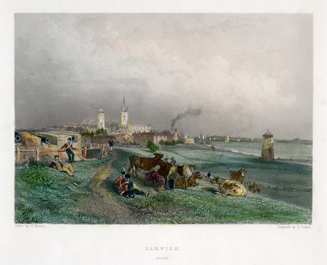 Harwich, Essex, 19. století. od E. Finden