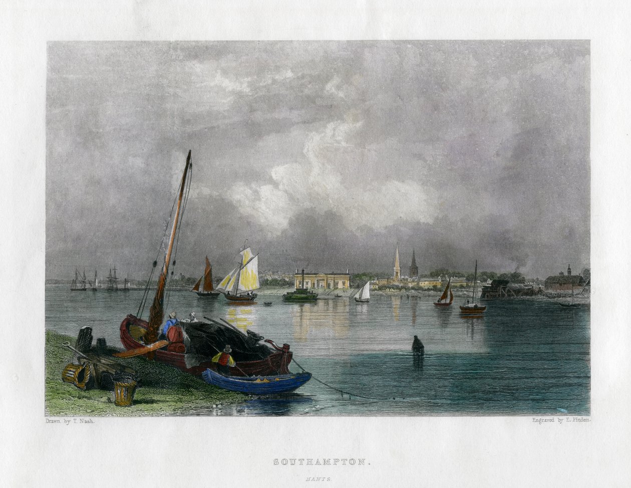 Southampton, Hampshire, 19. století. od E. Finden