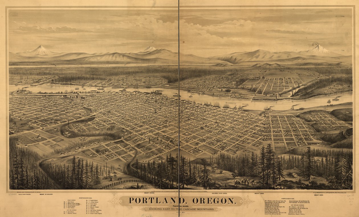Portland, Oregon. od E. S. Glover