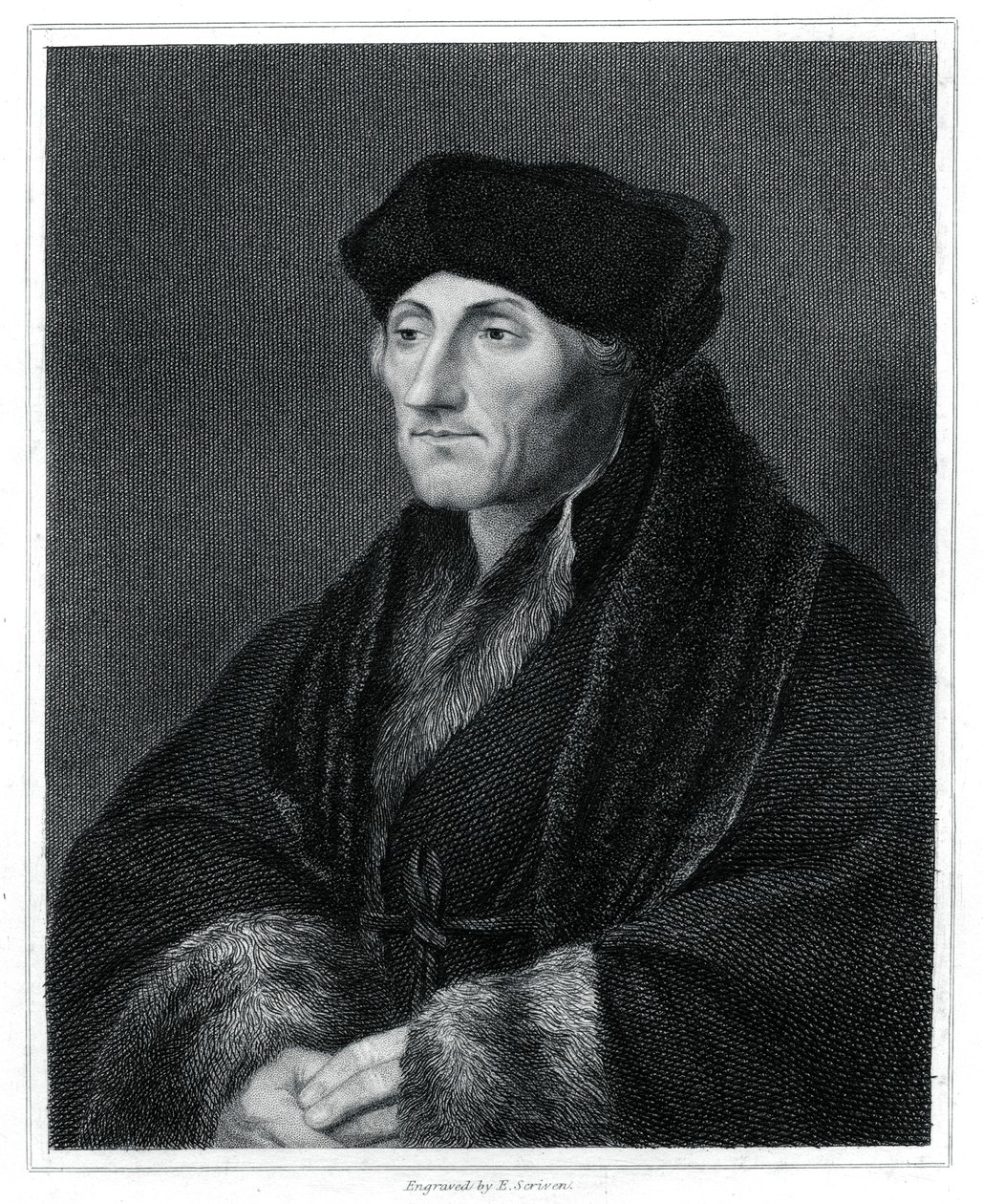 Desiderius Erasmus, renesanční humanista, 1833 od E. Scriven