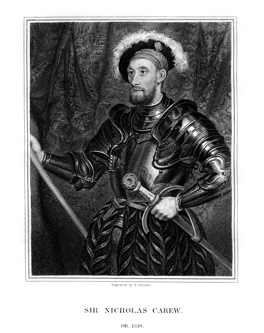 Sir Nicholas Carew, 1823. od E. Scriven