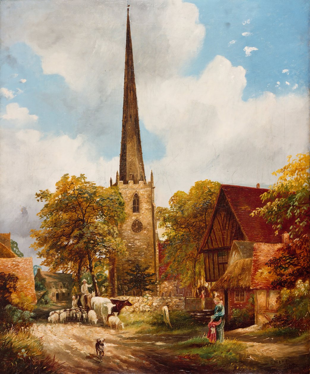 Yardley Church and School, 1900. od E Watts