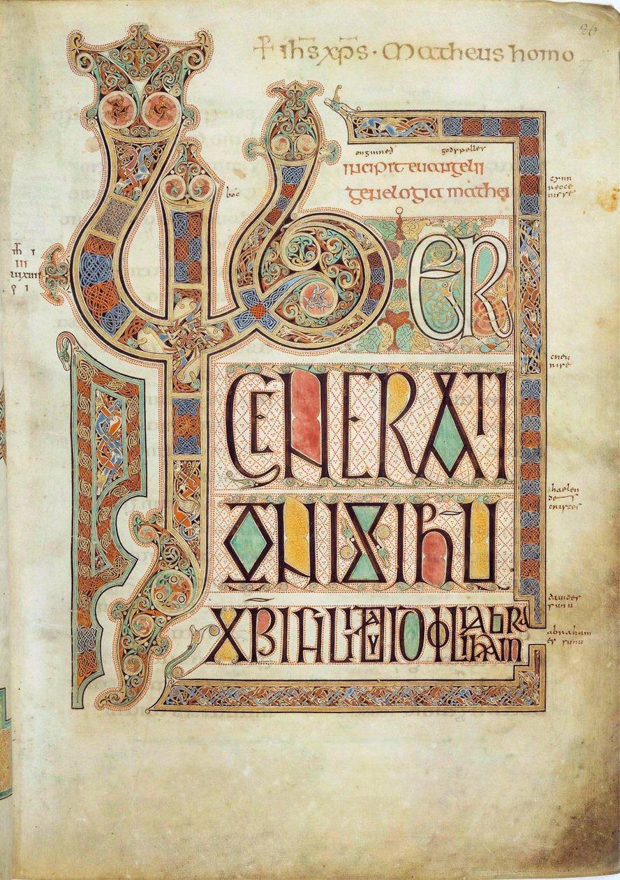 Lindisfarnská evangelia, 715-721. od Eadfrith,