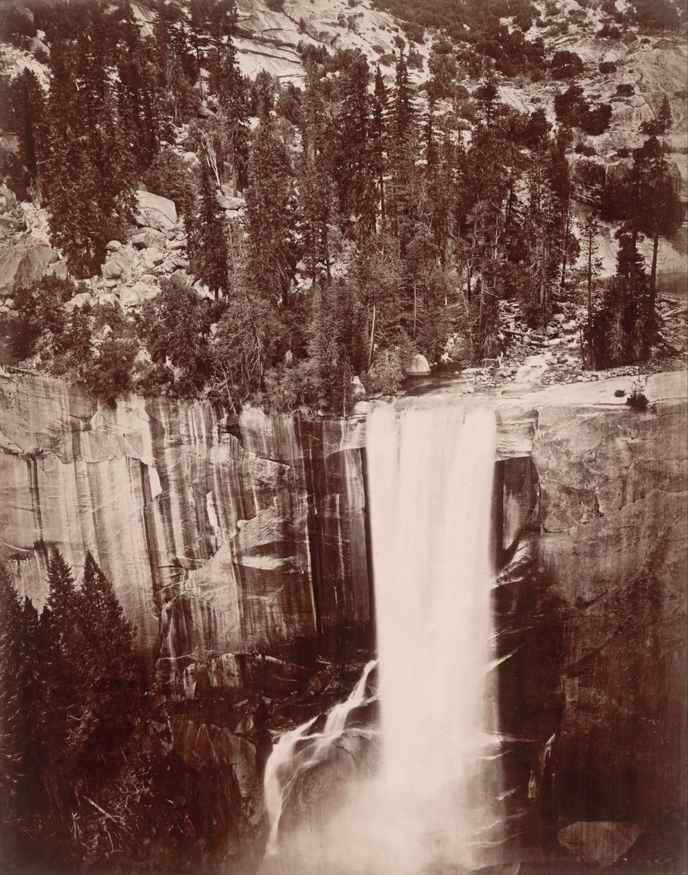 Pi-Wi-Ack (Shower of Stars), Vernal Fall, 400 Feet, Valley of Yosemite od Eadweard Muybridge