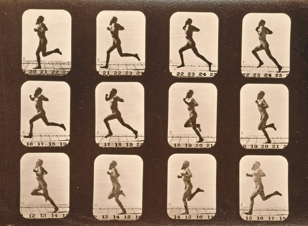 Obrazová sekvence Sportovců. Running, série 