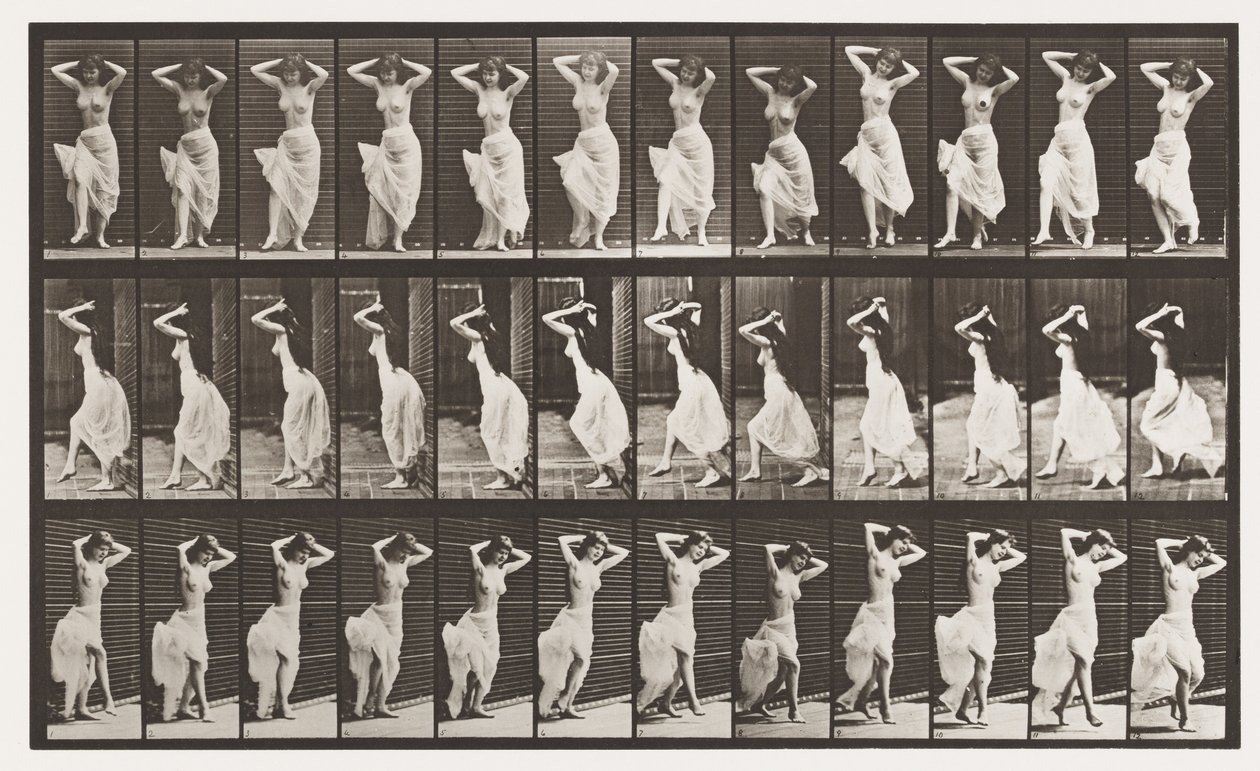 Talíř 190. Tanec (Nautch) od Eadweard Muybridge