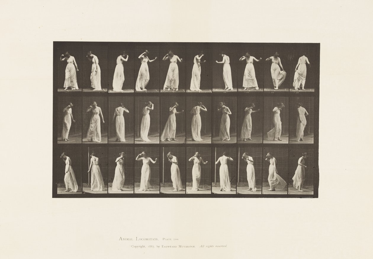 Talíř 194. Tanec, 1885 od Eadweard Muybridge