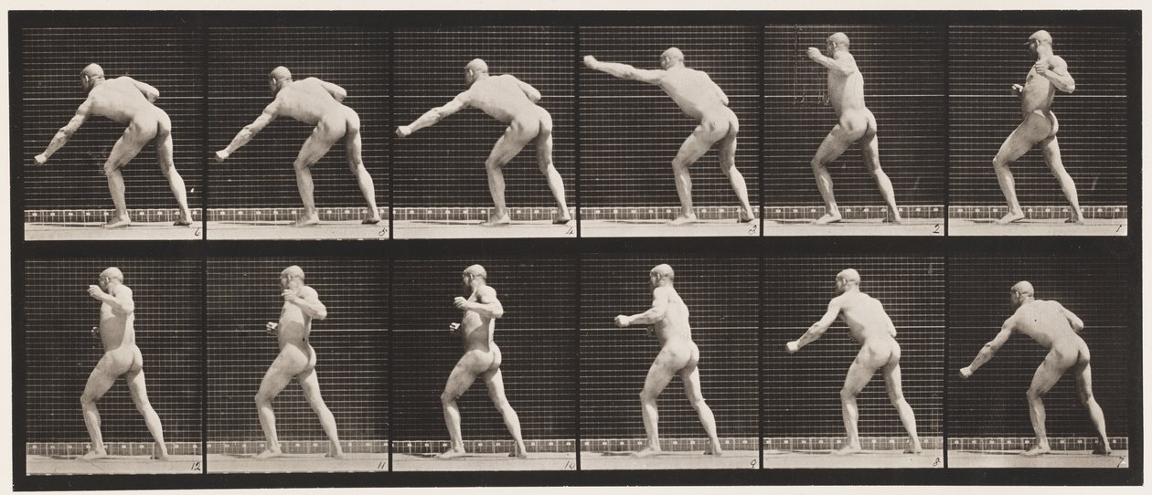 Talíř 343. Úder (levá ruka) od Eadweard Muybridge