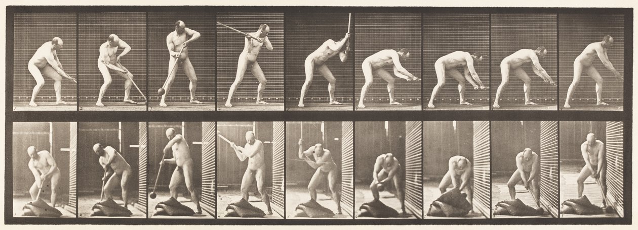 Talíř 396. Bušení paličkou od Eadweard Muybridge