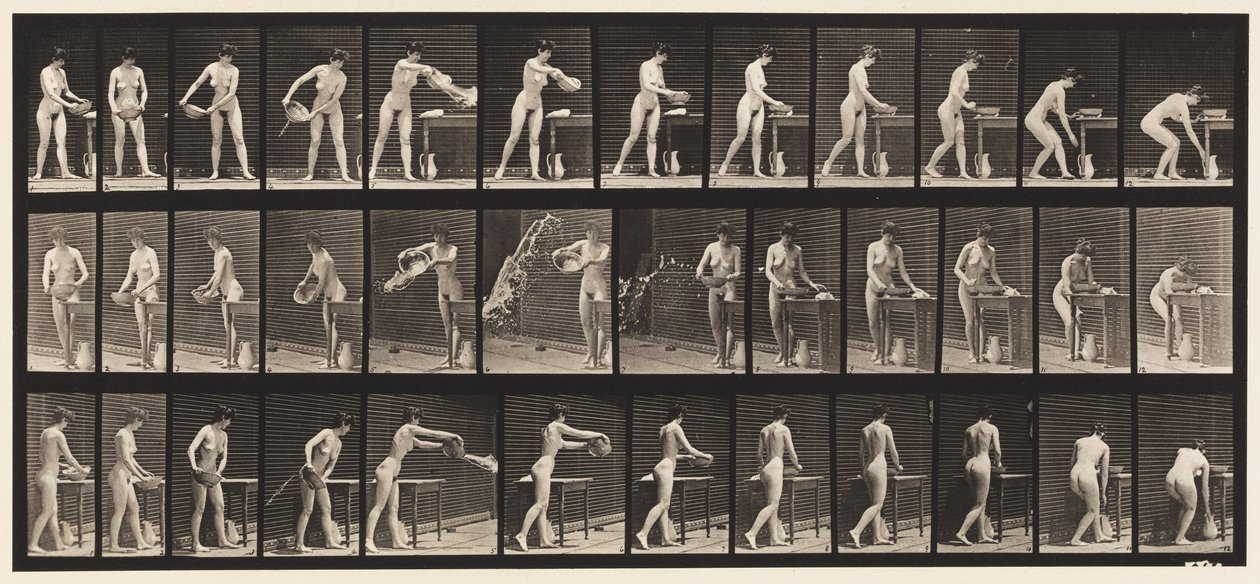 Talíř 402. Vyprázdnění nádrže na vodu od Eadweard Muybridge