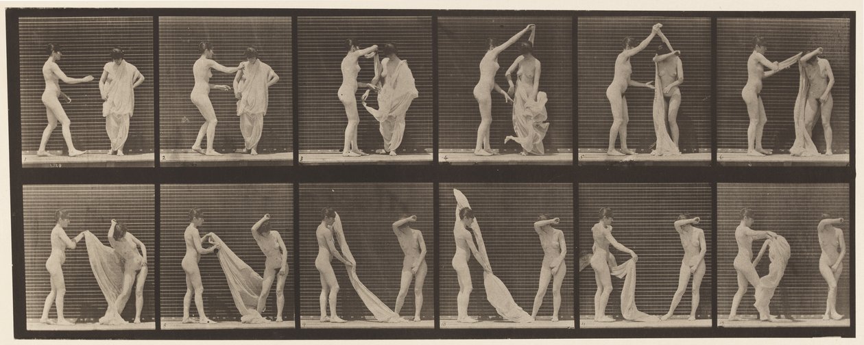Talíř 427. Záchod; Dva modely od Eadweard Muybridge