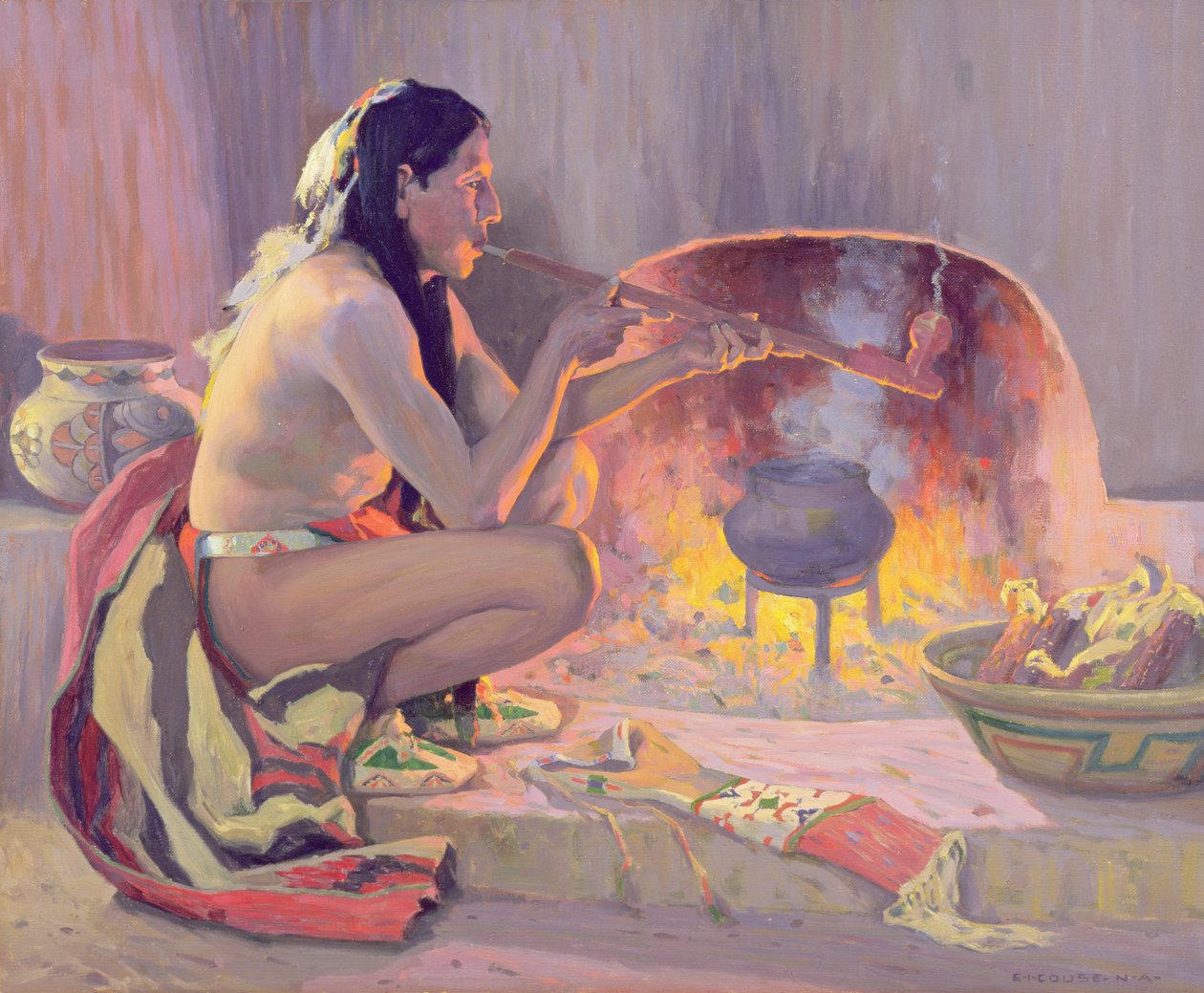 Dýmka od Eanger Irving Couse