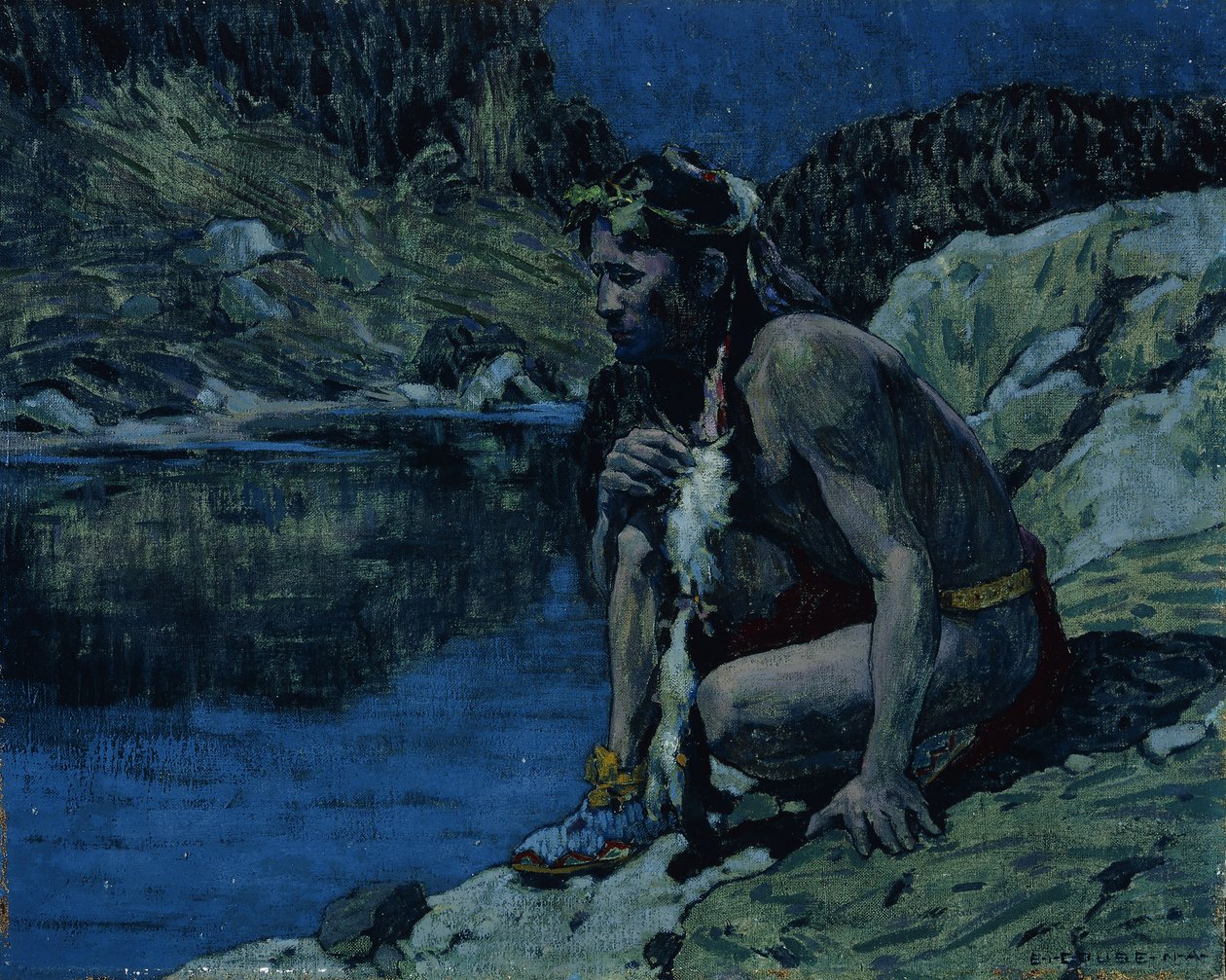 Večerní samota od Eanger Irving Couse