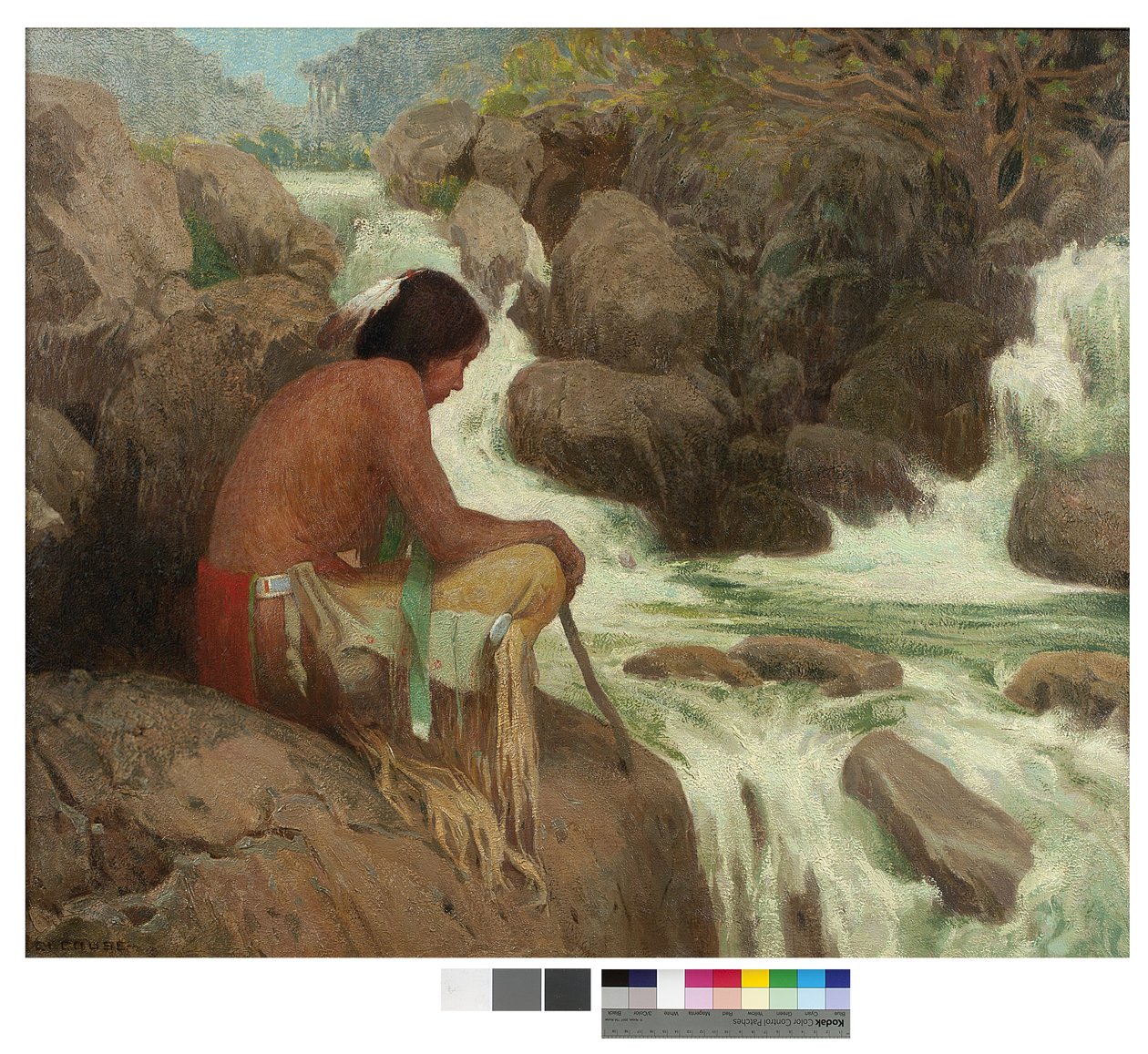 Hondo Falls, 1907 od Eanger Irving Couse