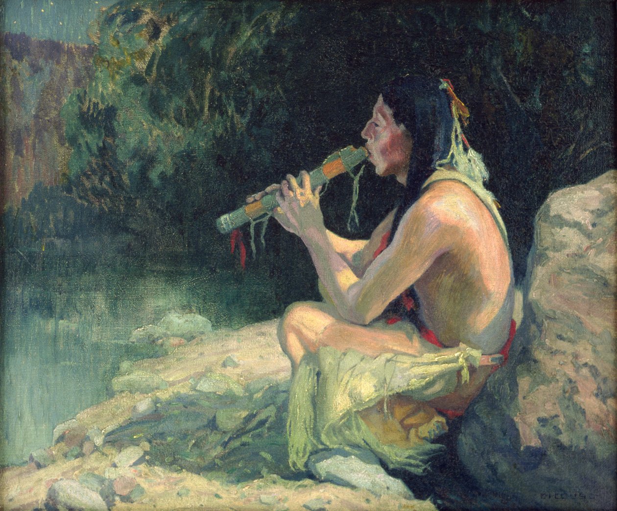 Love Song (nebo Moonlight) od Eanger Irving Couse