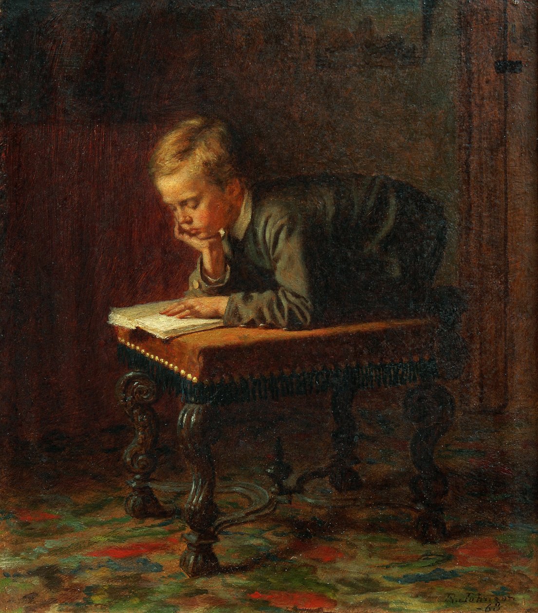 Čtení Boy od Eastman Johnson