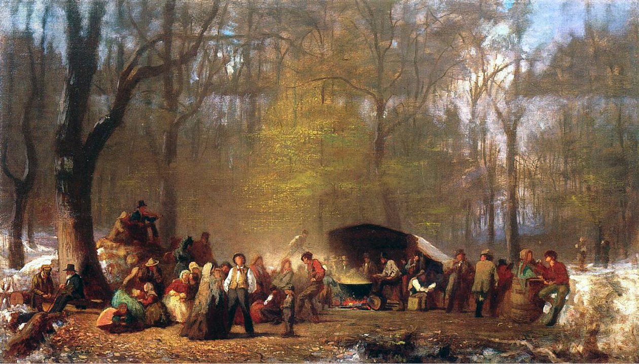 Sugaring Off at the Camp, 1864-66 od Eastman Johnson