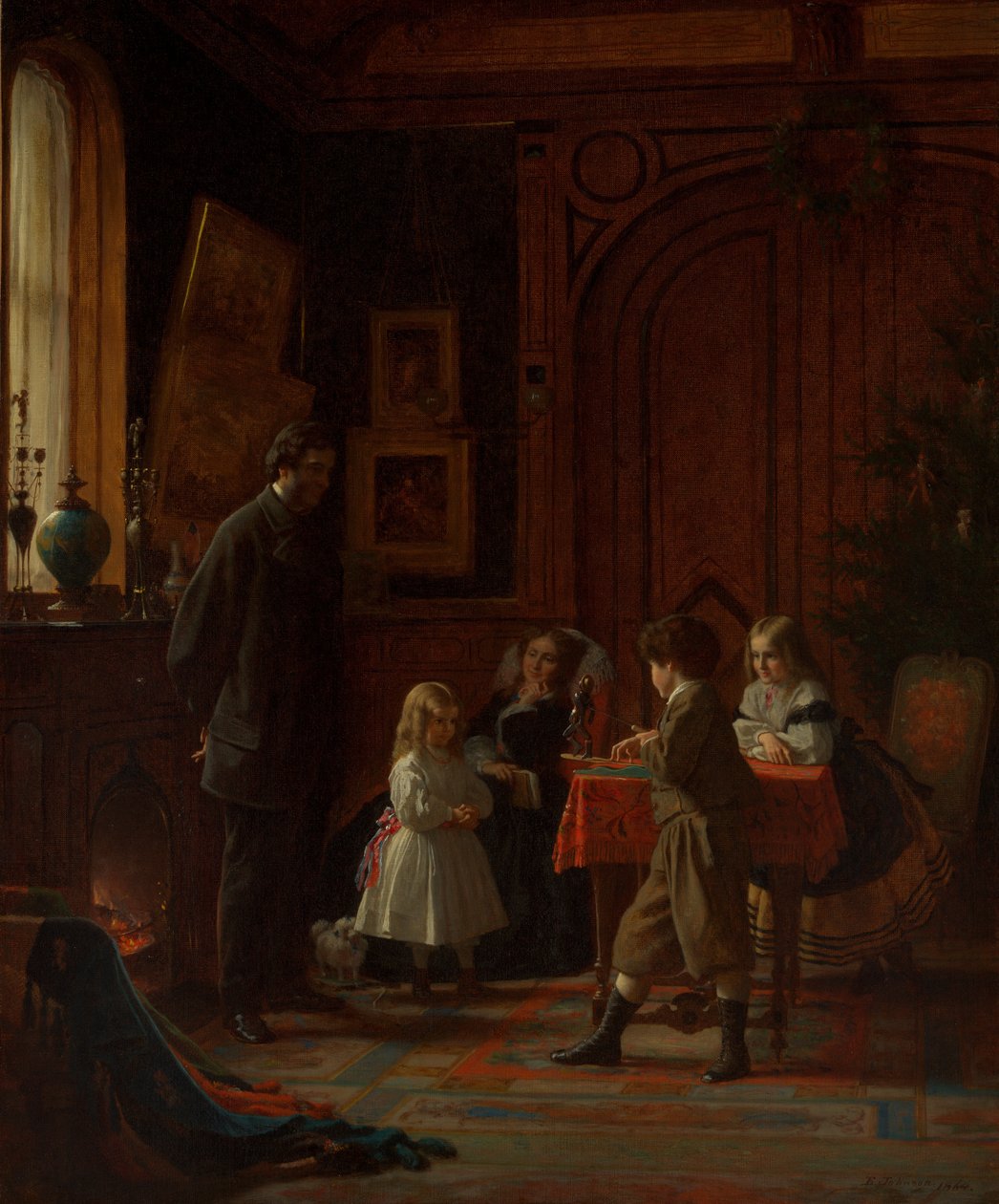 Vánoční čas, The Blodgett Family, 1864. od Eastman Johnson