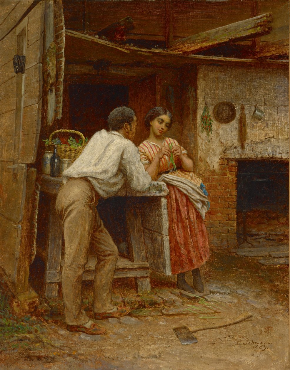 Jižní námluvy, 1859 od Eastman Johnson