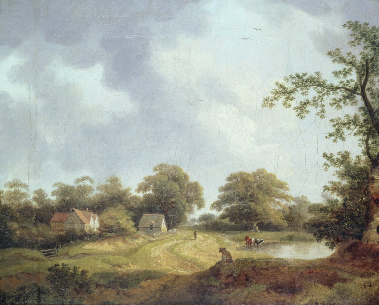 Suffolk Landscape (olej na plátně) od Ebenezer Tull